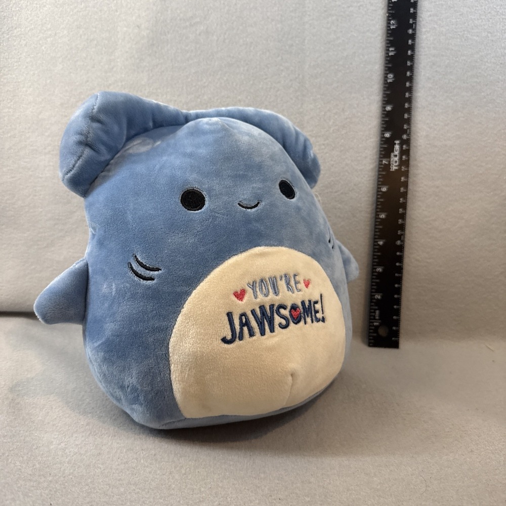 Squishmallow 8"‎ Nitro Hammerhead Shark Blue You're Jawsome Valentine Plush